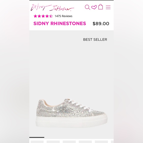 Betsey Johnson Shoes - Betsey Johnson Sidny Rhinestone sneakers
